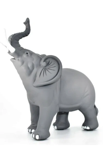 Kinetic Solid Elephant Sculpture In Blue