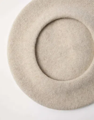 Brunello Cucinelli Monili-chain Slip-on Beret In Neutral