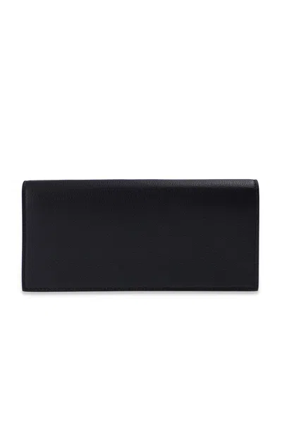 Saint Laurent Monogram Leather Wallet In Black