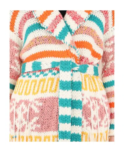 Alanui Stripe-knit Cardigan In Multi