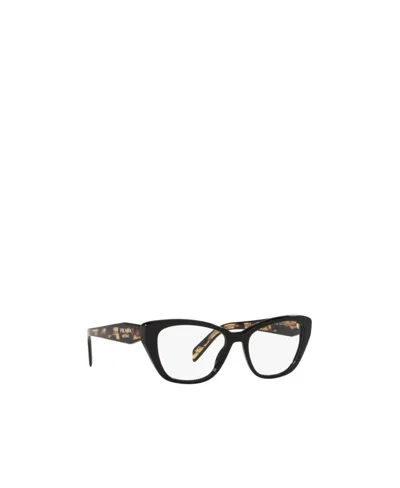 Prada Eyewear Cat-eye Frame Glasses In Black