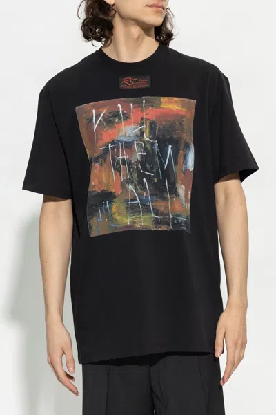 Raf Simons Oversized Kill Them All T-shirt In Black