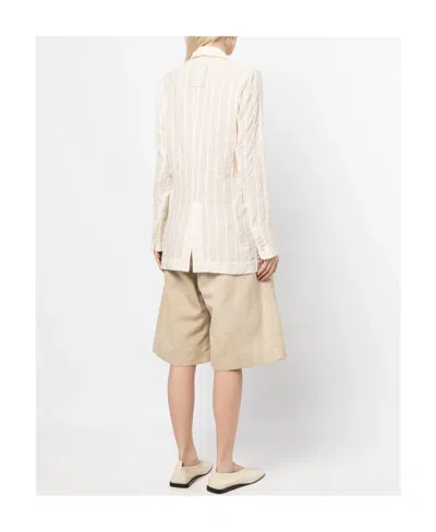 Uma Wang Wraparound Oversize Blazer In White