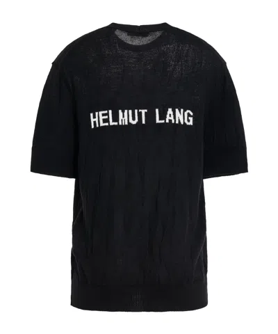 Helmut Lang Crushed Knit T-shirt In Black