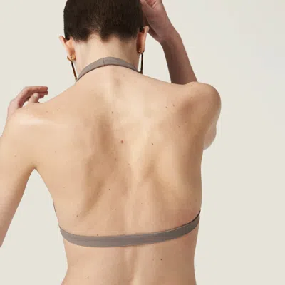 Miu Miu Top Bikini In Brown