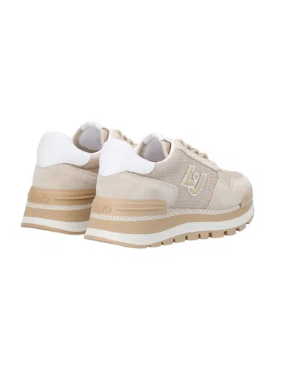 Liu •jo Solid Low-top Sneakers In Neutral