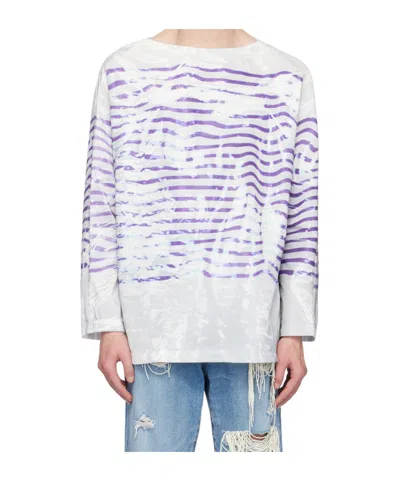 Doublet Mirage Basque Long-sleeve T-shirt In White