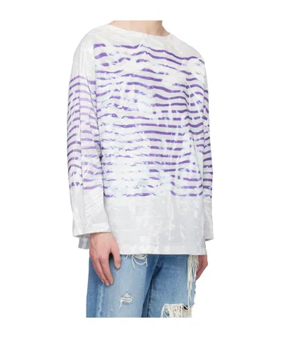 Doublet Mirage Basque Long-sleeve T-shirt In White