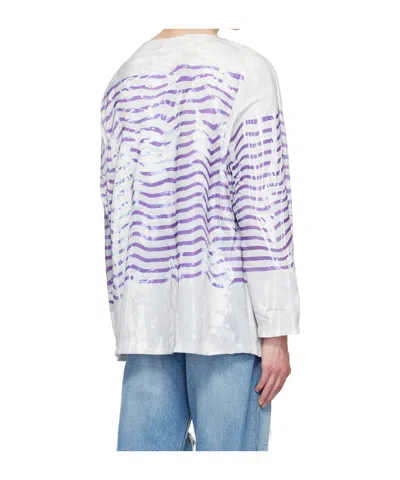Doublet Mirage Basque Long-sleeve T-shirt In White
