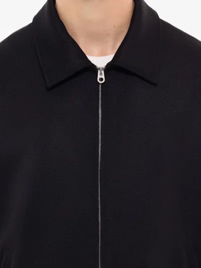 Fursac Zip-front Spread-collar Jacket In Black