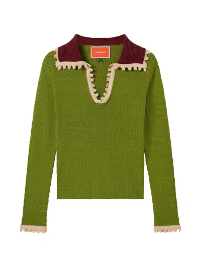 La Doublej Picket Polo Jumper In Multi