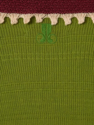 La Doublej Picket Polo Jumper In Multi