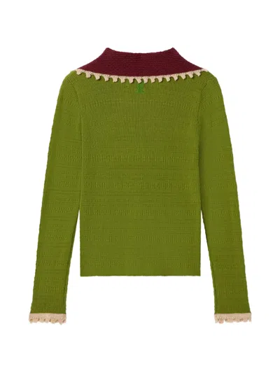 La Doublej Picket Polo Jumper In Multi