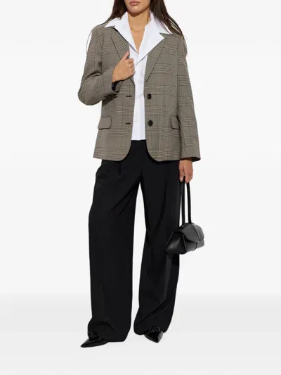 Iro Check-pattern Blazer In Gray
