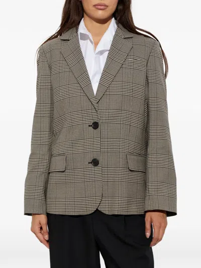 Iro Check-pattern Blazer In Gray