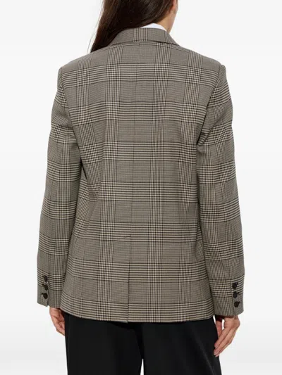 Iro Check-pattern Blazer In Gray
