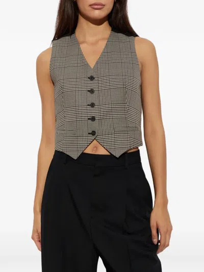 Iro Kraig Check-pattern Vest In Multi