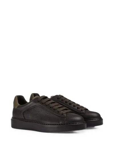 Doucal's Pebbled-texture Low-top Sneakers In Multi