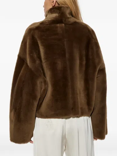 Arma Indy Reversible Shearling Jacket In Brown