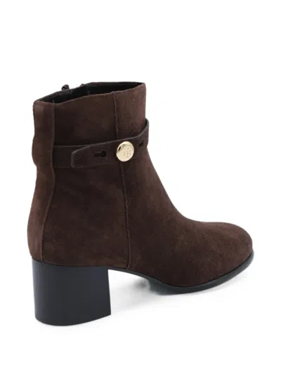 Tory Burch Chunky Heeled Ankle Boots In Brown