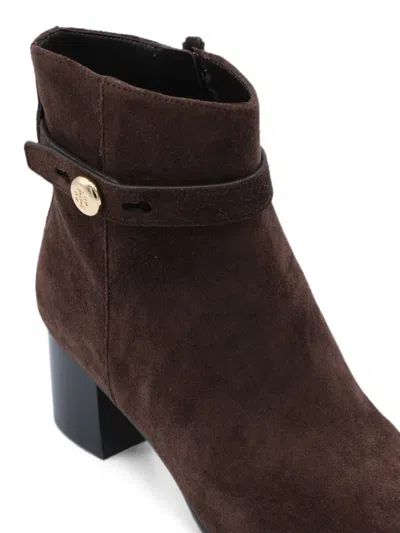 Tory Burch Chunky Heeled Ankle Boots In Brown