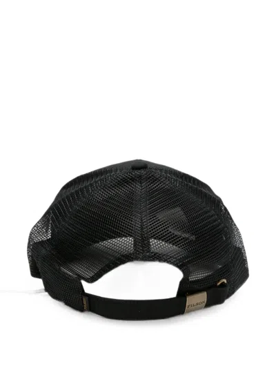 Filson Logo-patch Mesh-panel Cap In Black