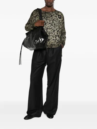 Avant Toi Leopard-print Sweater In Multi