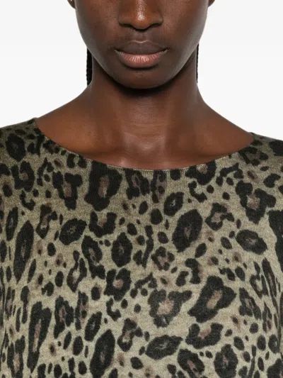 Avant Toi Leopard-print Sweater In Multi