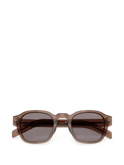 Prada Square-frame Sunglasses In Brown