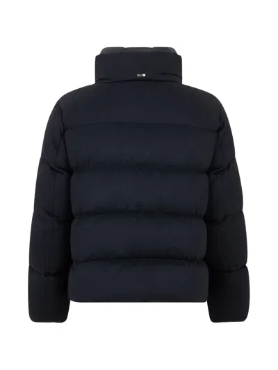 Herno Padded High-collar Jacket In Blue