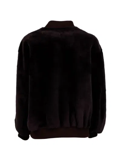 Simonetta Ravizza Zip-up Bomber Jacket In Black