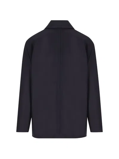 Camplin Double-breasted Anchor-button Coat In Blue