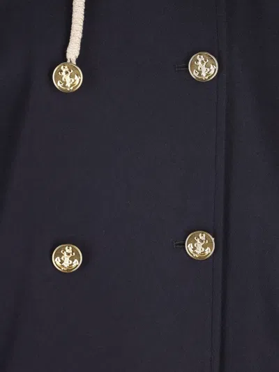Camplin Double-breasted Anchor-button Coat In Blue