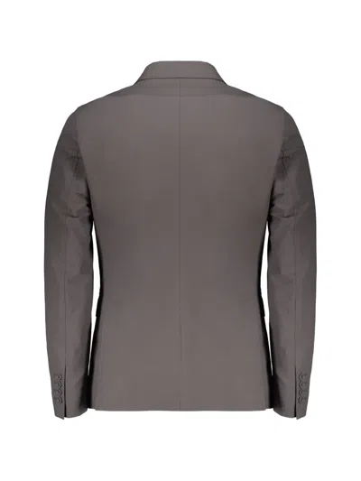 Herno Notch-lapel Double-breasted Blazer In Gray