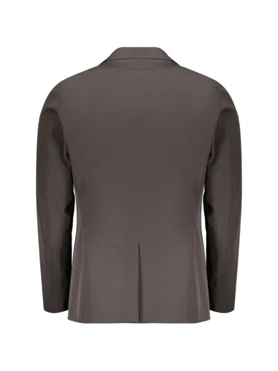 Herno Notch-lapel Patch-pocket Blazer In Brown