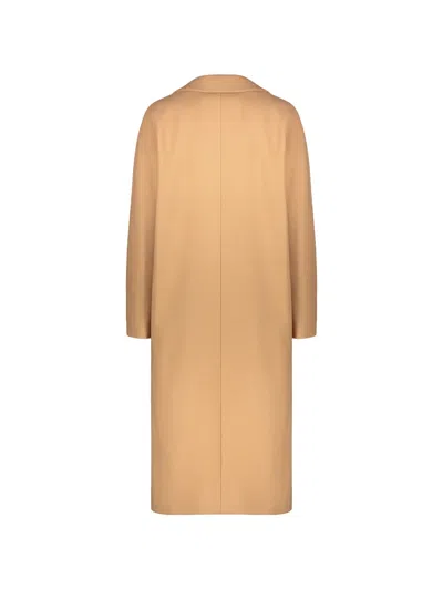 Herno Notched-collar Single-breasted Coat In Brown