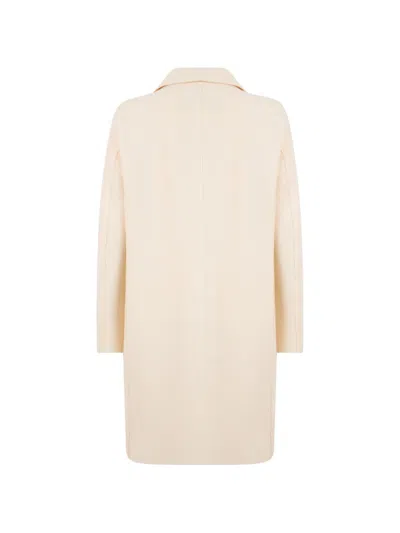 Herno Button-up Wool Coat In Neutral