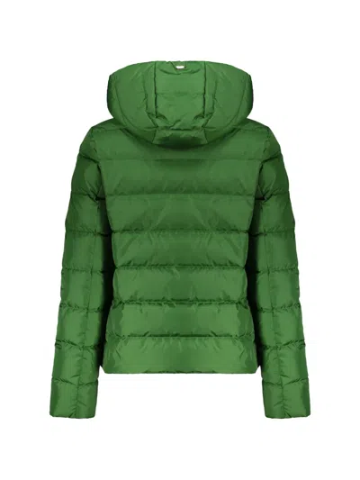 Herno Hooded Down Jacket In Green