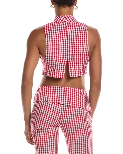 Estellina Check Top In Red