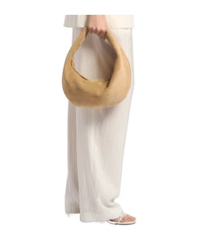 Khaite Medium Olivia Hobo Bag Wheat Suede In Brown