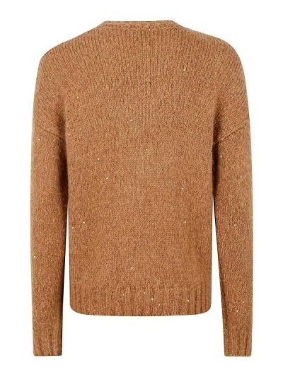 Eleventy Argyle Knitted Sweater In Brown