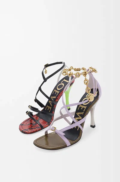 Loewe Comic High-heeled Sandals In Multi