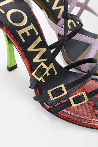 Loewe Comic High-heeled Sandals In Multi