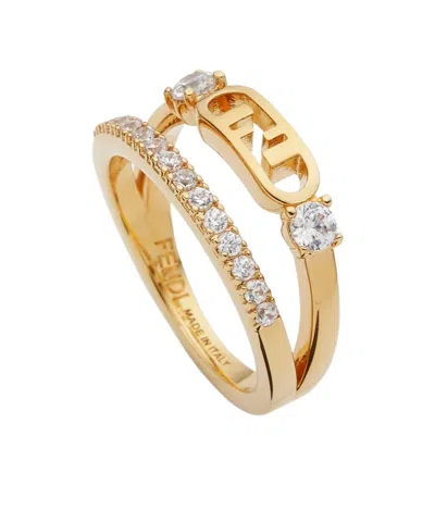 Fendi O'lock Ring In Gold