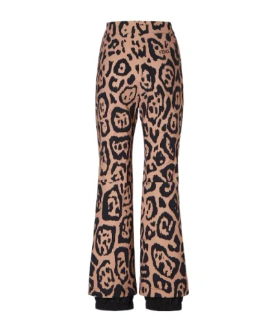 Fendi Ski Pants Technical Fabric Pants In Brown