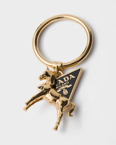 Prada Logo Ring In Gold