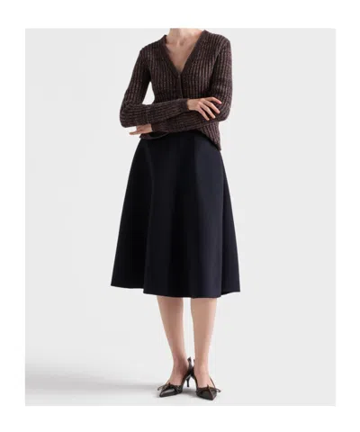 Prada Flared Skirt In Black