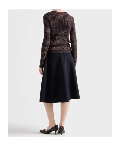Prada Flared Skirt In Black