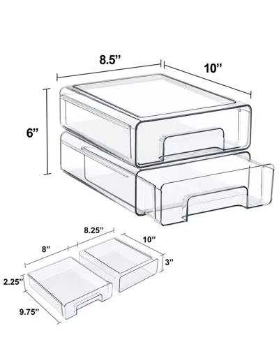 Sorbus 4pc Stackable Pull Out Storage Drawers
