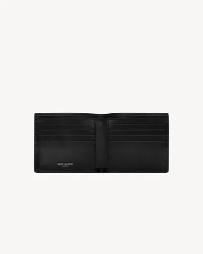 Saint Laurent Single-fold Wallet In Black